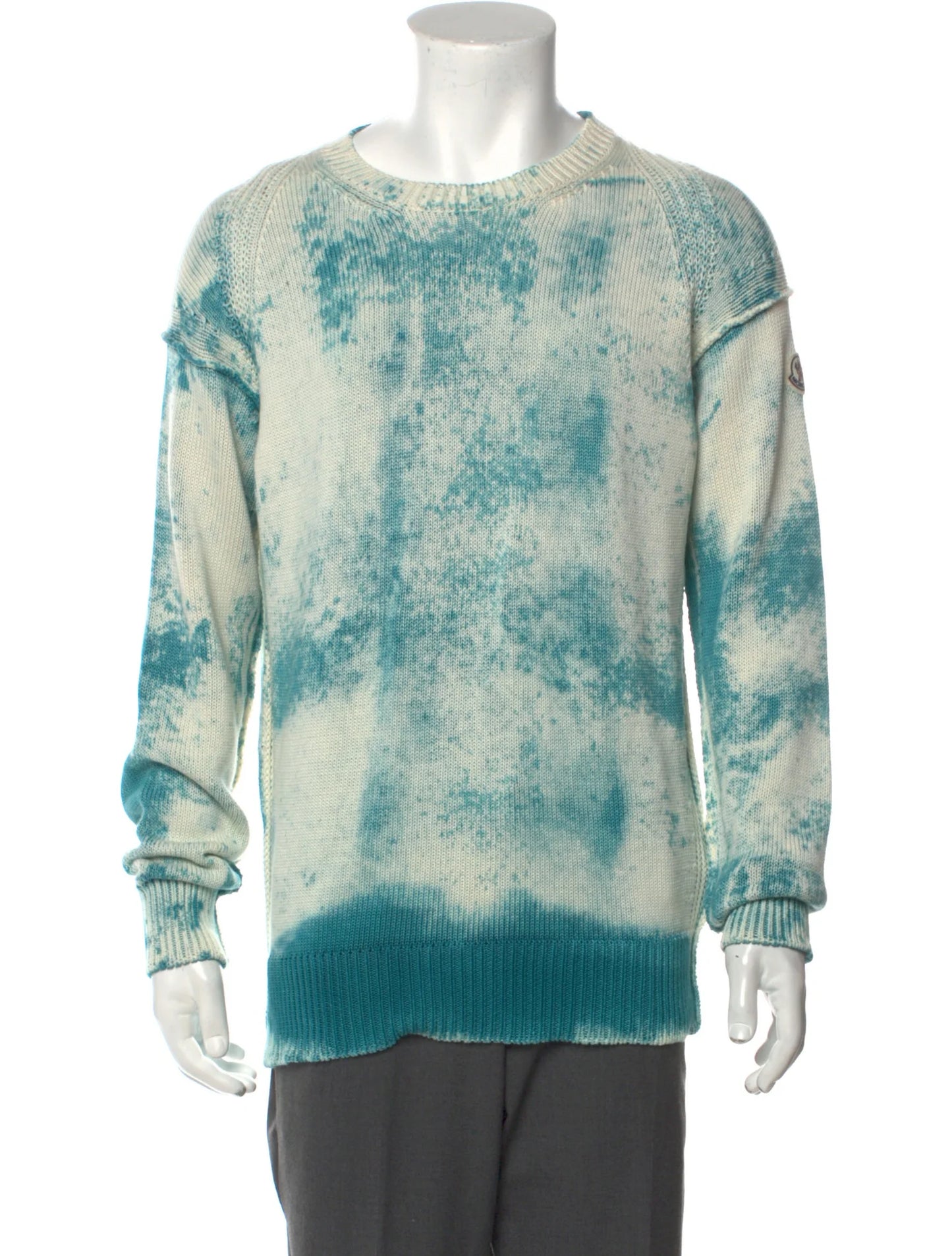 Moncler Tie-Dye Print Crew Neck Pullover