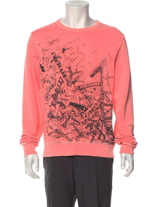 Burberry London Graphic Print Crew Neck Pullover