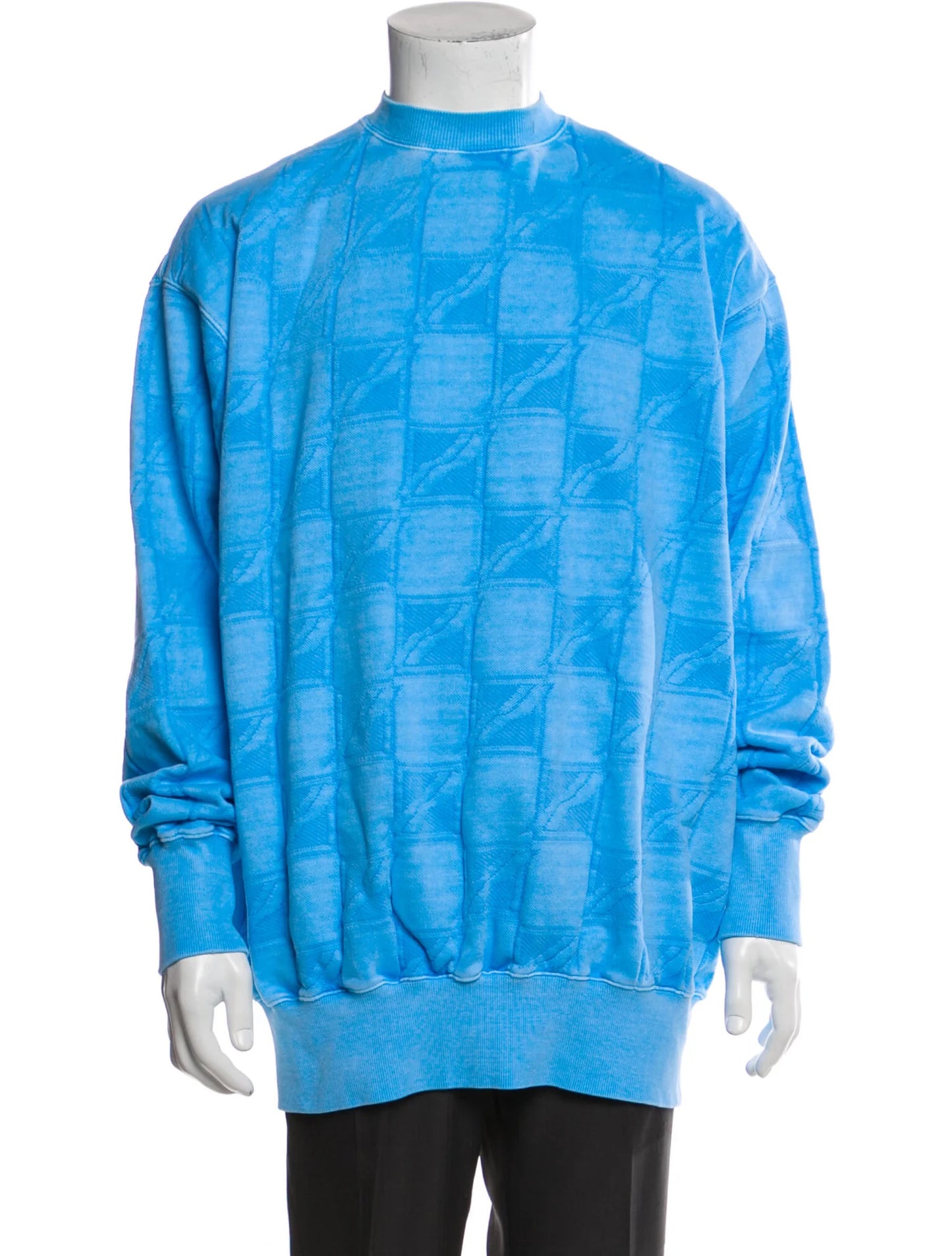 We11Done Printed Mock Neck Pullover